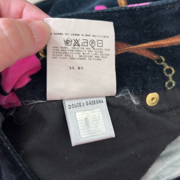 D&G Dolce Gabbana Velvet Poodle Pants - Picture 10 of 12